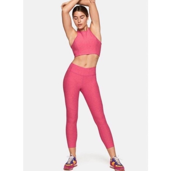 Outdoor Voices Pink Flamingo Color 7/8 Length Workout Tights Leggings - Picture 10 of 10